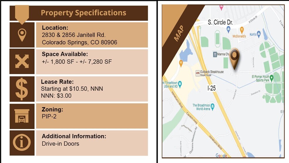 More Photos Of 2802-2856 Janitell Rd, Colorado Springs Warehouse For Lease