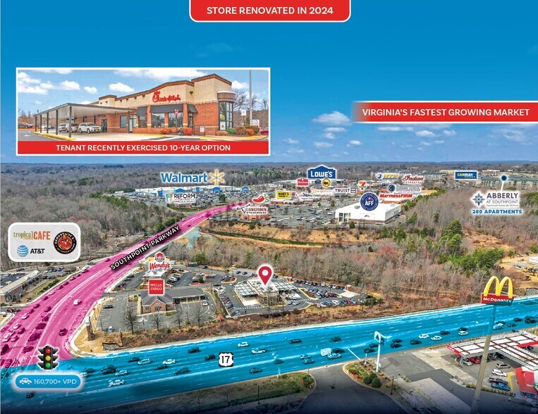 Primary Photo Of 9900 Southpoint Pky, Fredericksburg Fast Food For Sale