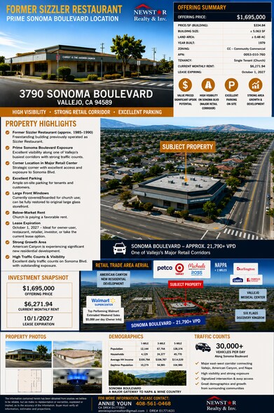 More Photos Of 3790 Sonoma Blvd, Vallejo Storefront Retail Office For Sale