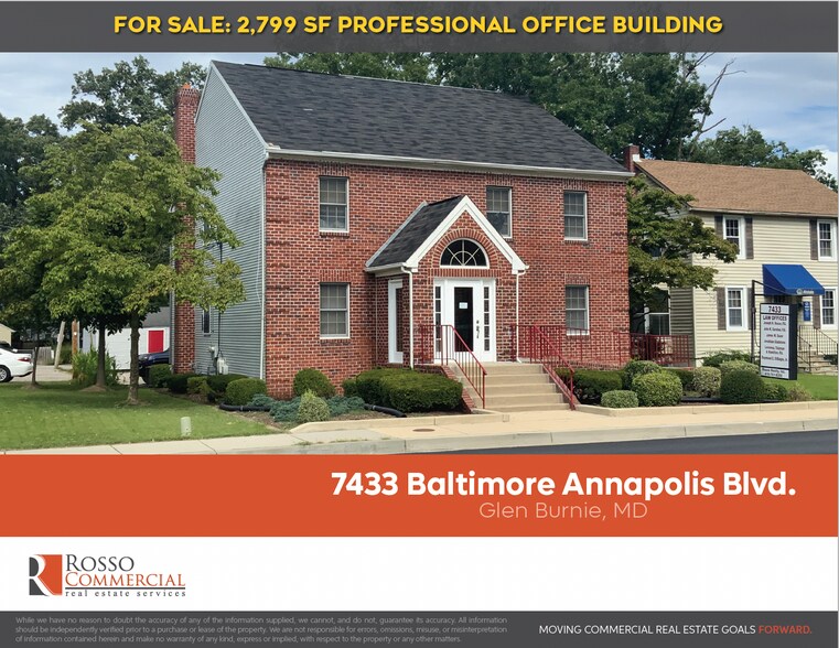 Primary Photo Of 7433 Baltimore Annapolis Blvd, Glen Burnie Office For Sale
