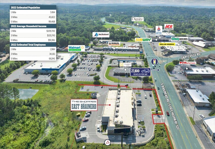 More Photos Of 8007-8021 E Brainerd Rd, Chattanooga Storefront For Lease