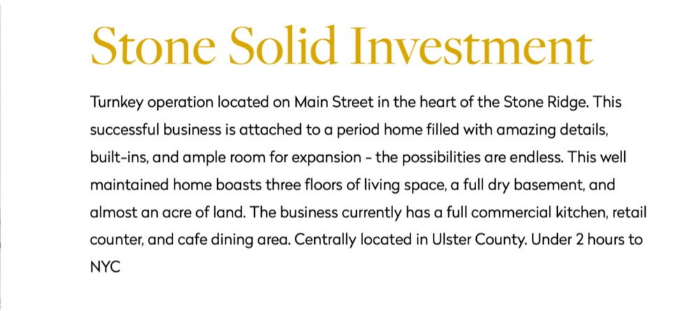 More Photos Of 3630 Main St, Stone Ridge Restaurant For Sale