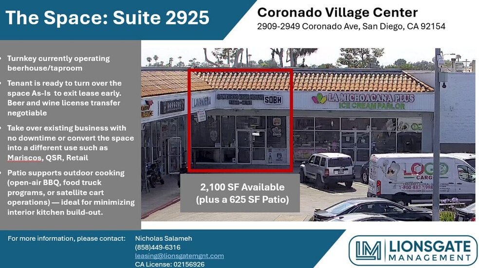 Primary Photo Of 2909-2949 Coronado Ave, San Diego Unknown For Lease
