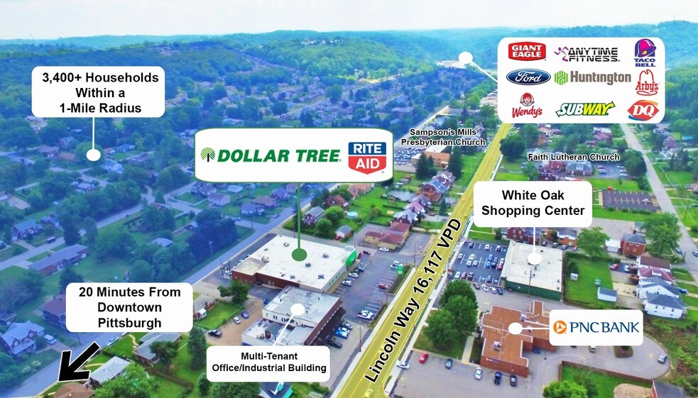 More Photos Of 1615 Lincoln Way, White Oak Storefront For Lease