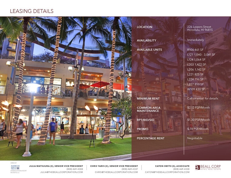 More Photos Of 227 Lewers St, Honolulu General Retail For Lease