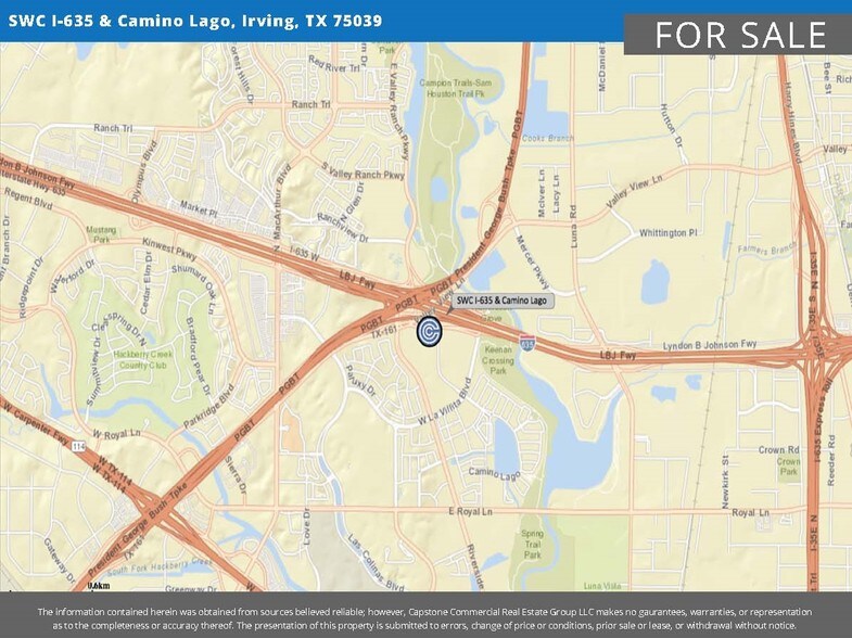 More Photos Of SWC I-635 & Camino Lago, Irving Land For Sale