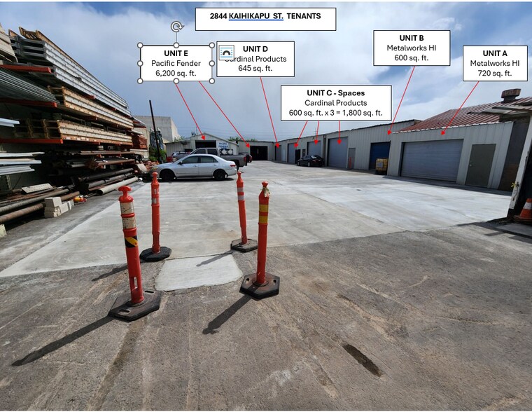 More Photos Of 2844-2850 Kaihikapu St, Honolulu Warehouse For Lease