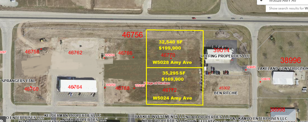 Primary Photo Of W5028 & W5024 Amy Ave, Kaukauna Land For Sale