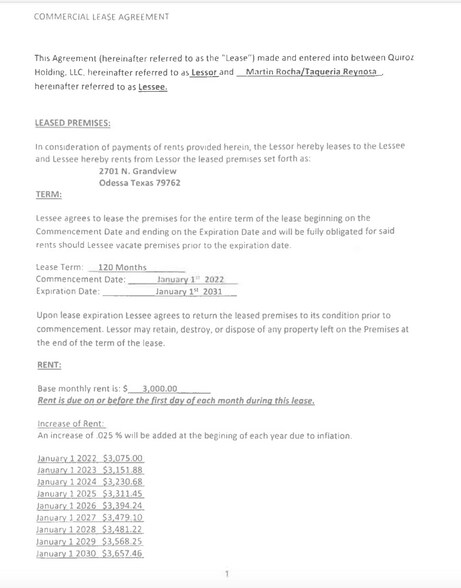 More Photos Of 2701 Grandview Ave, Odessa Restaurant For Sale