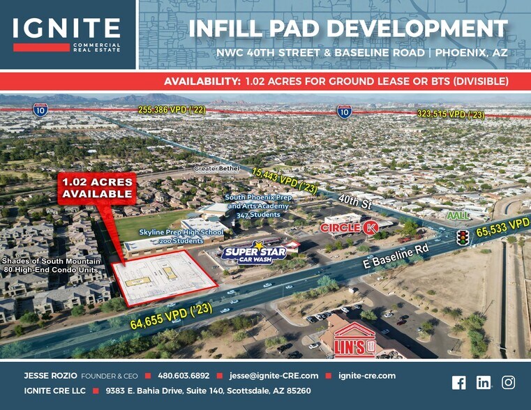 More Photos Of W/NWC 40th St @ Baseline Rd, Phoenix Land For Lease