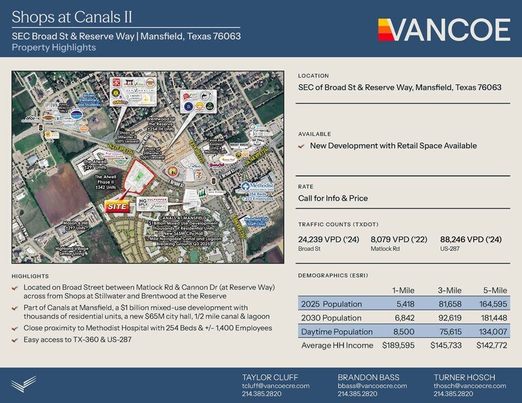 More Photos Of SEC Broad St & Reserve Way, Mansfield Unknown For Lease