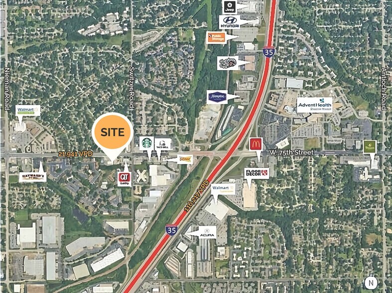 More Photos Of 10325-10403 W 75th St, Shawnee General Retail For Sale