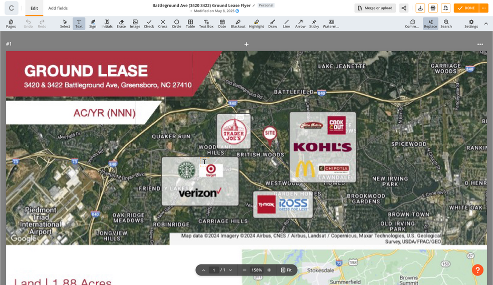 More Photos Of 3420 & 3422 Battleground Ave, Greensboro Land For Lease