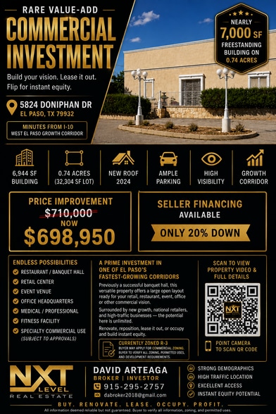 More Photos Of 5824 Doniphan Dr, El Paso Freestanding For Sale