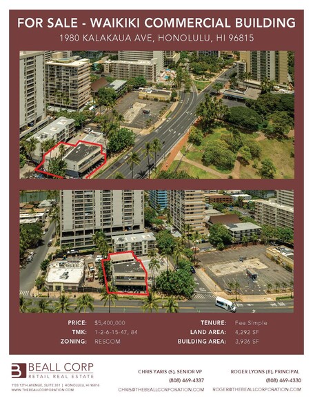 Primary Photo Of 1980-1984 Kalakaua Ave, Honolulu Storefront Retail Residential For Sale