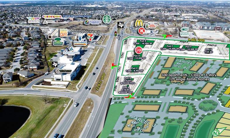 More Photos Of SE Corner Westinghouse Road and FM 1460, Georgetown Land For Sale