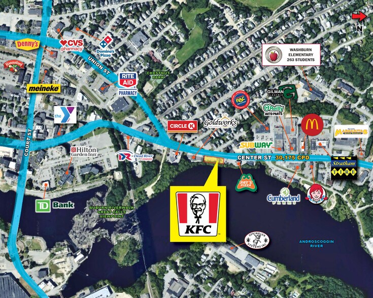 More Photos Of 63 Center St, Auburn Fast Food For Lease