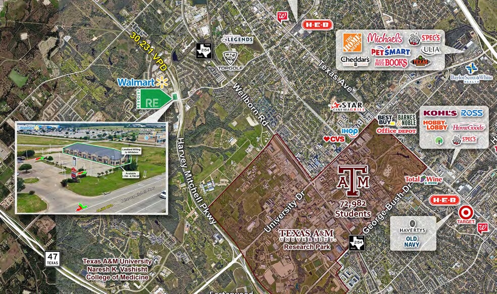 Primary Photo Of 521 N Harvey Mitchell Pky, Bryan Storefront Retail Office For Lease