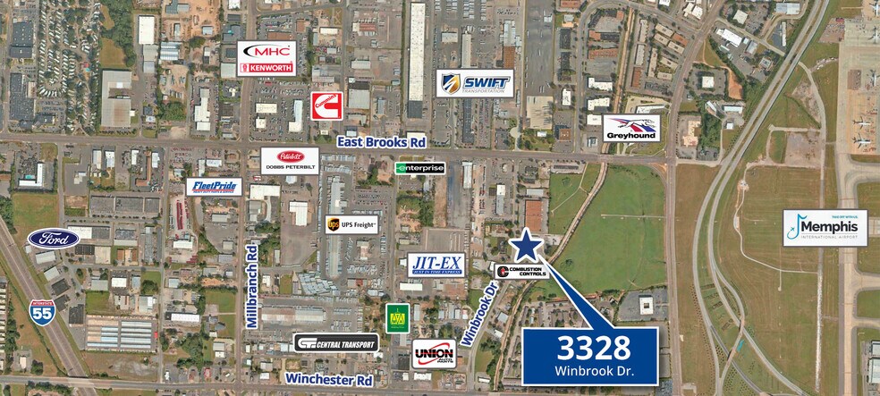More Photos Of 3328 WINBROOK Dr, Memphis Warehouse For Lease