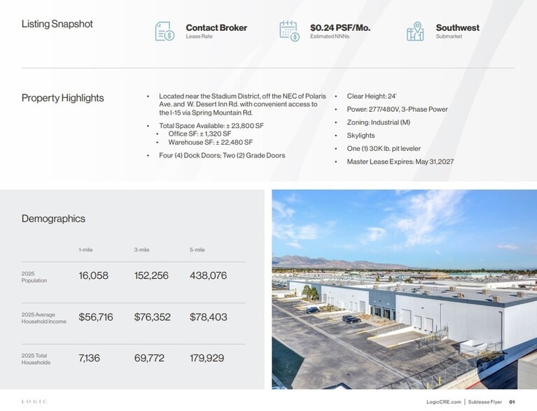 More Photos Of 3211 Polaris Ave, Las Vegas Warehouse For Lease