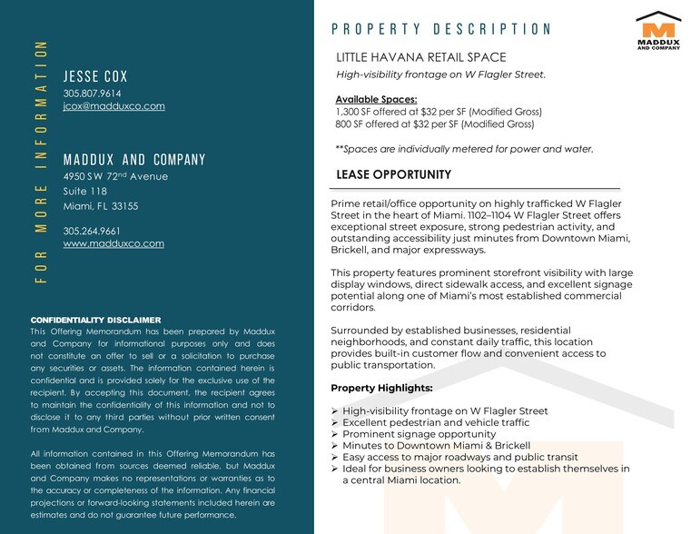 More Photos Of 1100-1110 W Flagler St, Miami General Retail For Lease