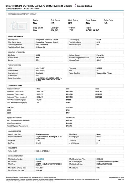 More Photos Of 21871 Richard St, Perris Religious Facility For Sale