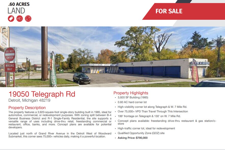 More Photos Of 19050 Telegraph Rd, Detroit Storefront Retail Office For Sale