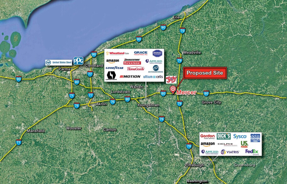 More Photos Of I-80 & Perry Highway, Mercer Distribution For Lease