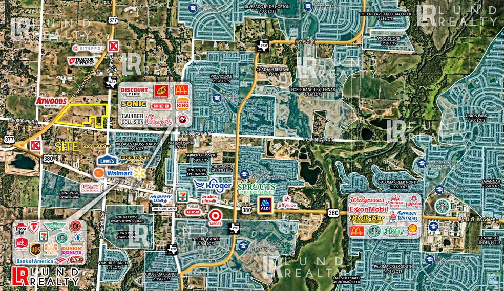 More Photos Of 65.8 Ac CORNER US-377 & Fishtrap Rd & FM-424, Cross Roads Land For Sale