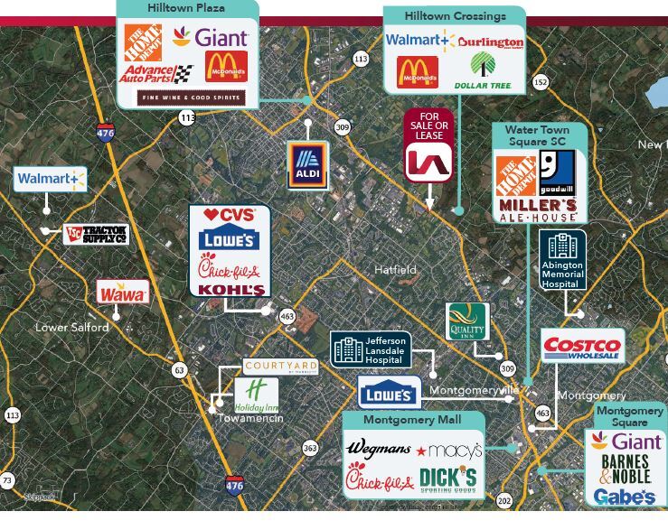 More Photos Of 1701-2021 Bethlehem Pike, Hatfield Land For Lease