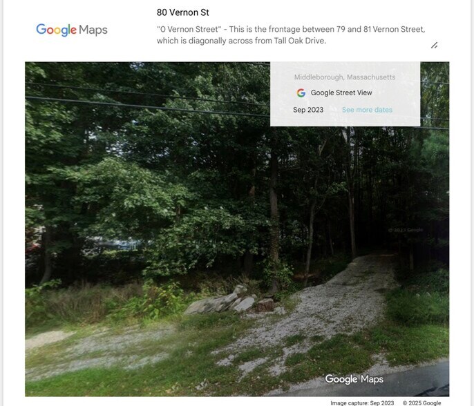 More Photos Of 0 Vernon Street, Middleborough Land For Sale