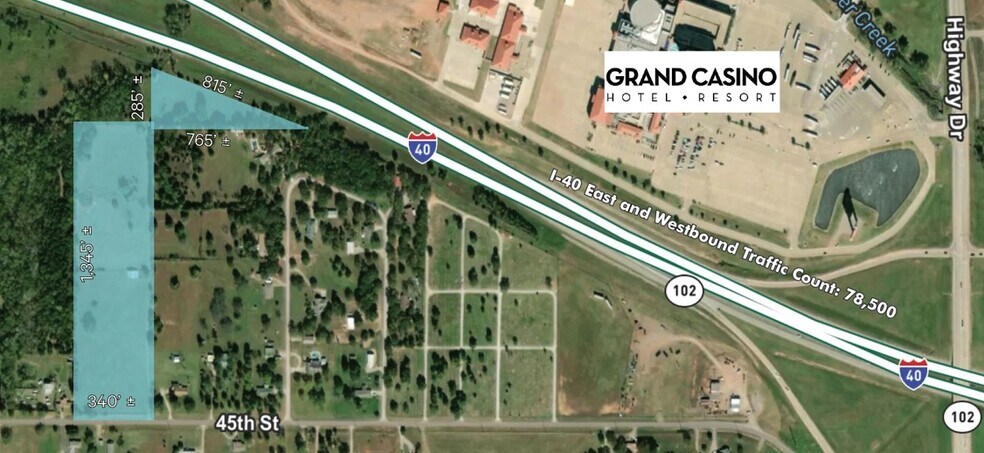 Primary Photo Of I-40 Between Hwy-102 & Stevens Rd, Shawnee Land For Sale