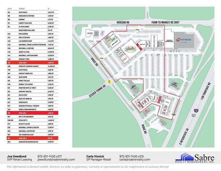 More Photos Of 423-593 Interstate 30, Rockwall Unknown For Lease