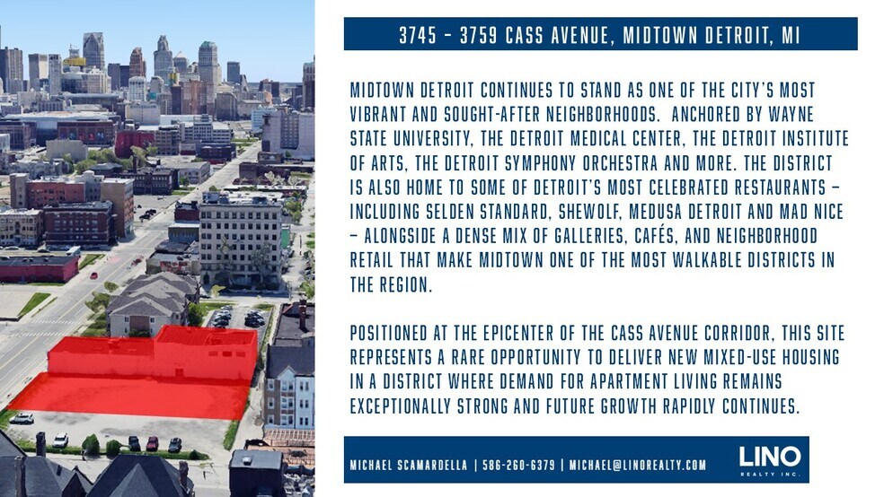 More Photos Of 3745 Cass Ave, Detroit Freestanding For Sale