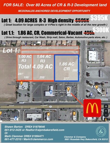 Primary Photo Of 300 N Palm Ave, Wasco Land For Sale