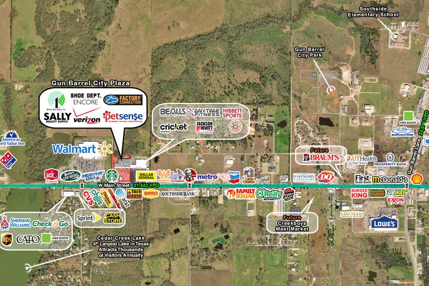 More Photos Of 1020-1112 W Main St, Gun Barrel City Freestanding For Lease