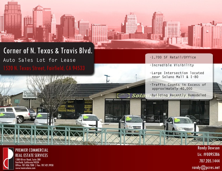More Photos Of 1520 N Texas St, Fairfield Auto Dealership For Lease