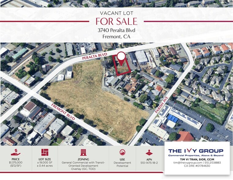 Primary Photo Of 3740 Peralta Blvd, Fremont Land For Sale
