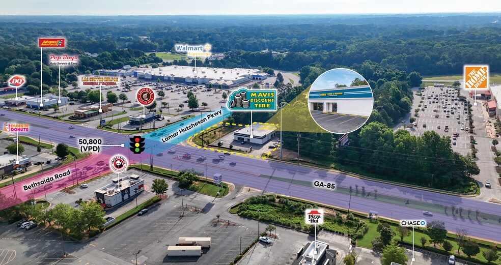 Primary Photo Of 7110 Highway 85, Riverdale Auto Repair For Sale
