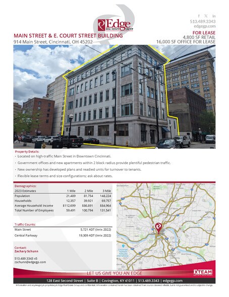 More Photos Of 914-916 Main St, Cincinnati Office For Sale