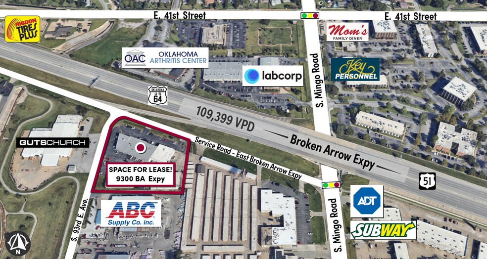 More Photos Of 9300-9322 E Broken Arrow Expressway, Tulsa Light Distribution For Lease