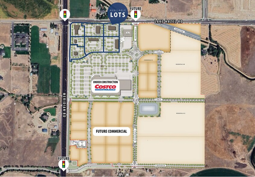 More Photos Of SEC Meridian and Lake Hazel Rd, Meridian Land For Sale