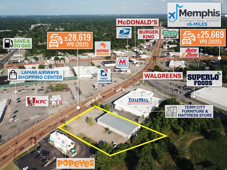 More Photos Of 2245 Lamar Ave, Memphis Freestanding For Sale