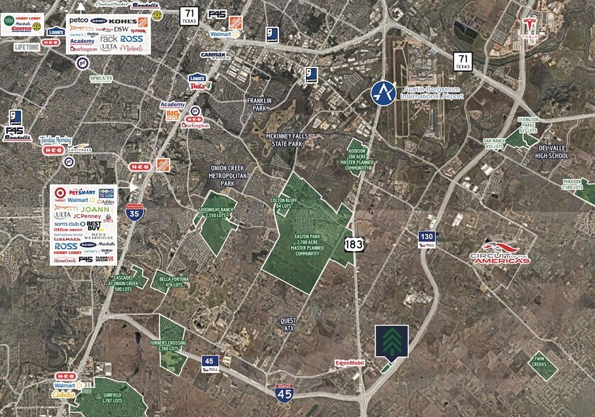 More Photos Of NWC Maha Loop Rd & Hwy 130, Austin Land For Sale