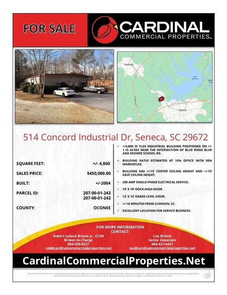 More Photos Of 514 Concord Industrial Dr, Seneca Flex For Sale