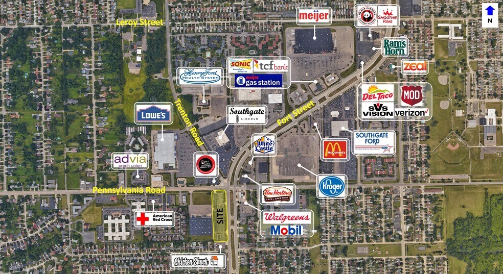 More Photos Of 17032-17094 Fort St, Riverview Unknown For Lease