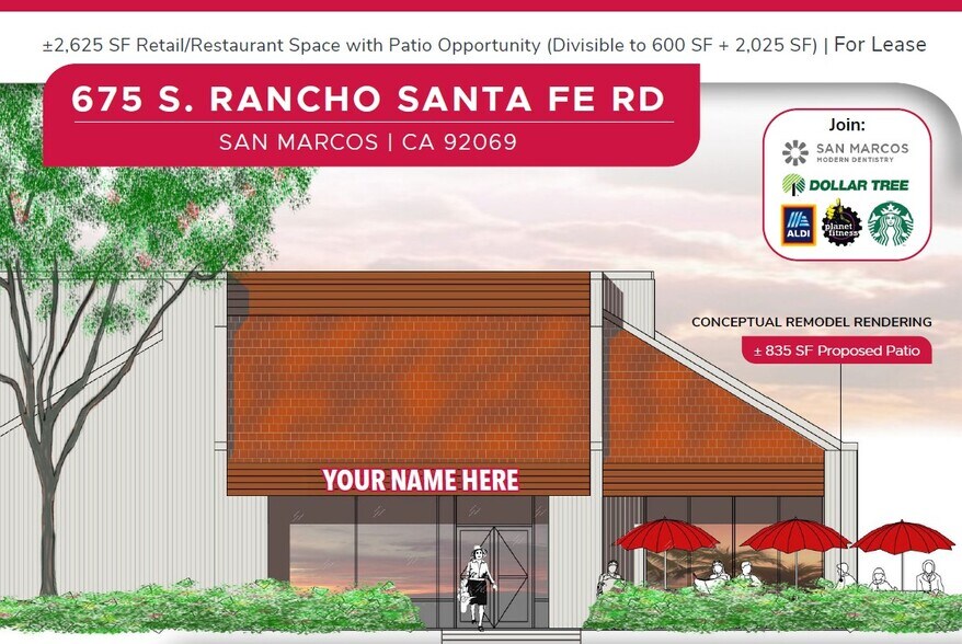 Primary Photo Of 675 S Rancho Santa Fe Rd, San Marcos Freestanding For Lease
