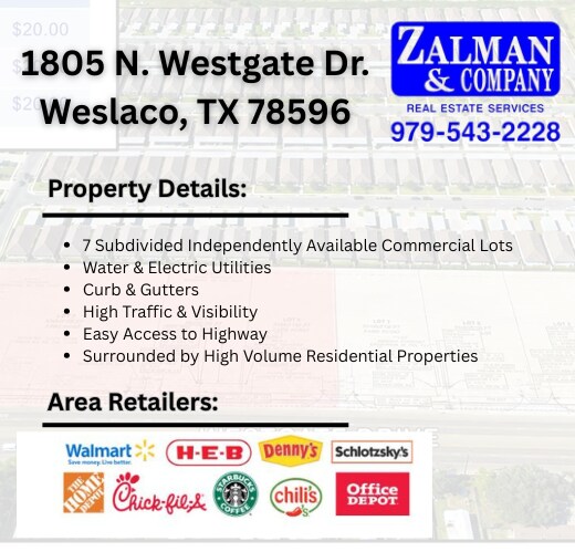 More Photos Of 1805 N. Westgate Drive, Weslaco Land For Sale