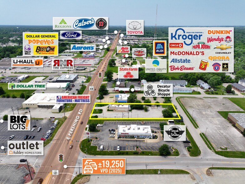 Primary Photo Of 1310 E Pershing Rd, Decatur Fast Food For Sale