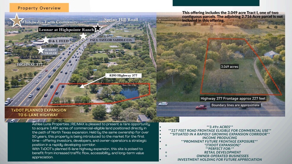 More Photos Of 8293 Highway 377, Pilot Point Land For Sale